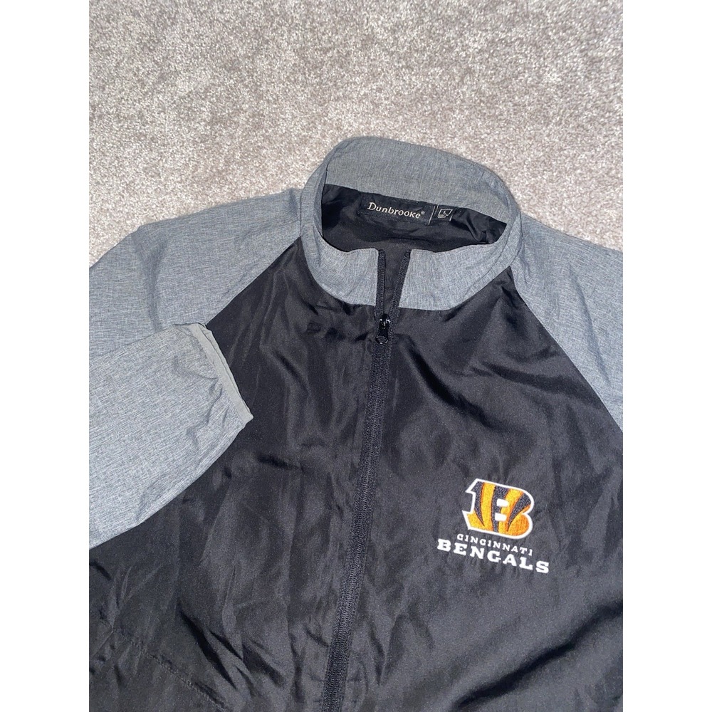 Dunbrooke‎ Cinncinati Bengals Windbreaker Jacket Full Zip Mens Large Performance